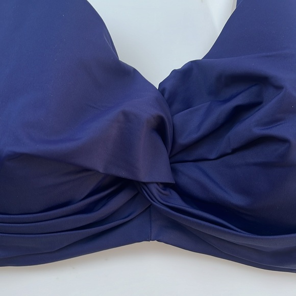 Lands End Chlorine Resistant Twist Front Underwire Bikini Swimsuit Top S119-1 - Picture 5 of 6